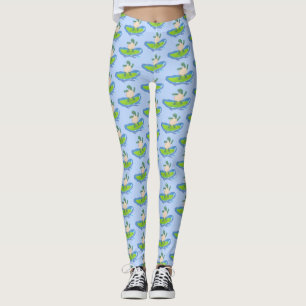 Legging Cartografia de surf de tartaruga engraçada