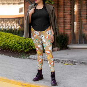 Legging Cartoon Colorida Fox