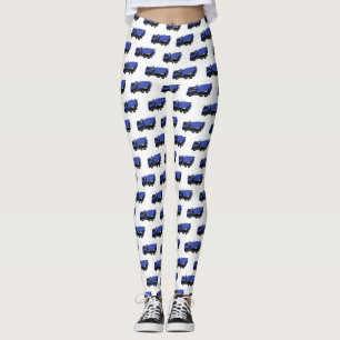 Legging Cartoon de caminhão de transporte misto em betão