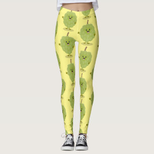 Legging Cartoon de maçã-pastelaria