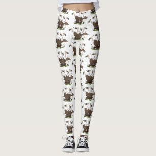 Legging Cartoon humorístico para abutres engraçados