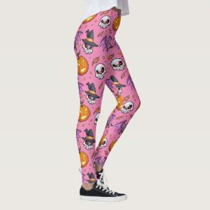 Legging Cartoon Legal assustador (rosa)