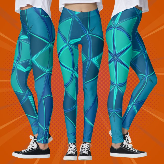 Legging Cartoon Mandala Blue (Criador carregado)