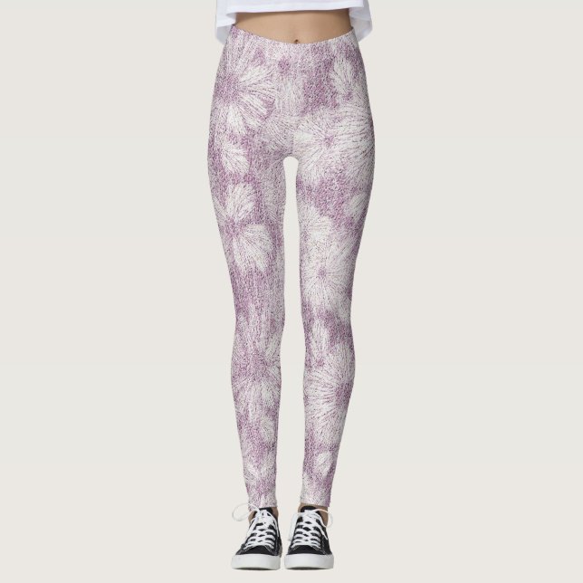 Legging Casa de Campo Velvety Lilac Daisy (Frente)