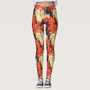 Legging Casais Românticos com Quimonos e Sakura (5)