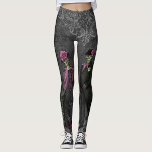 Legging Casal de Esqueleto de Halloween