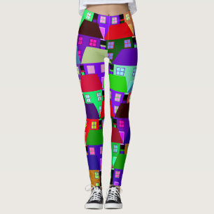 LEGGING CASAS COLORIDAS COMUNIDADE DOMÉSTICA