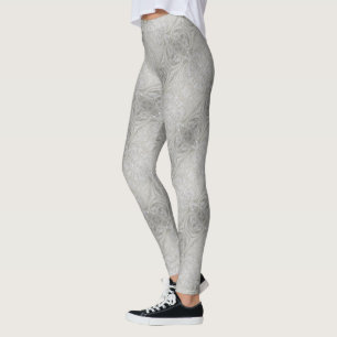 Legging casca de pérola de pedra branca e cinzenta elegant