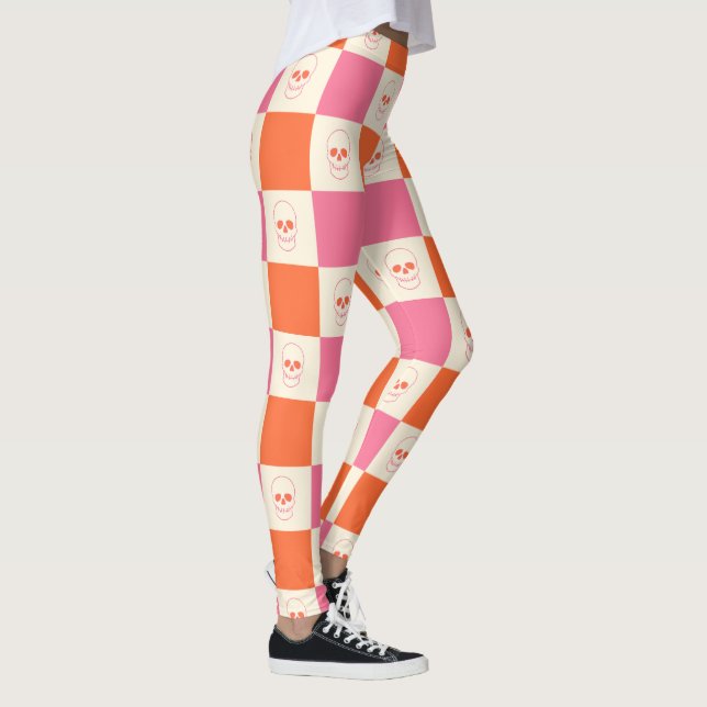 Legging Cascas da Desktop Board em rosa, laranja e creme (Direita)