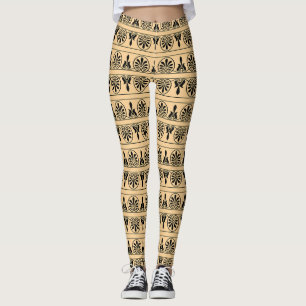 Legging Castanho árabe grego mediterrânico