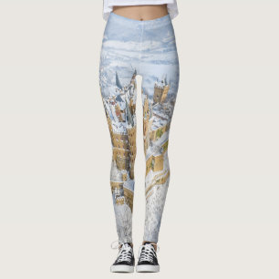 Legging Castelo de Hohenzollern aéreo: Alemanha de neve.