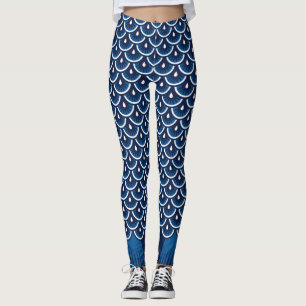 Legging Cauda Azul De Peixe