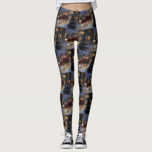 Legging Cavalier King Charles Spaniel Natal Festivo