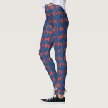 Legging Cavalo de Dala Vermelho Azul com Padrão de Arte Fo<br><div class="desc">Estas engraçadas leggings azuis apresentam um padrão de um par de cavalos Dala e coração suecos no estilo da arte popular. Excelente de comemorar o feriado de Natal em estilo sueco ou como uma nod diária para herdar, junte estas calças com um suéter de pelúcia desajeitado e superdimensionado para um...</div>