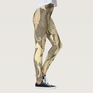 Legging Cavalos marinhos no Sepia - caneleiras