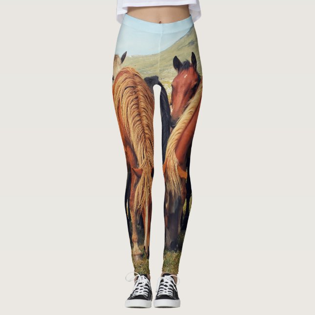 Legging Cavalos Selvagens Livno Nature Scene (Frente)