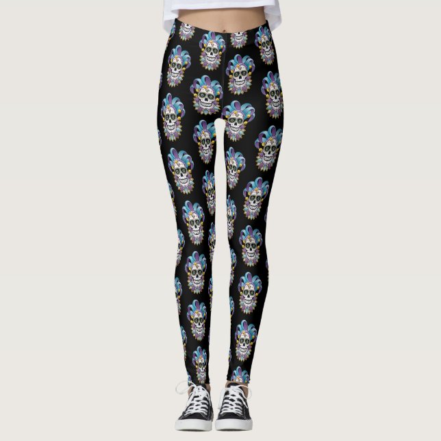 Legging Caveira de Bobo Colorida (Frente)