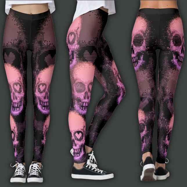 Legging Caveira Edgy | Rosa e Preto (Criador carregado)