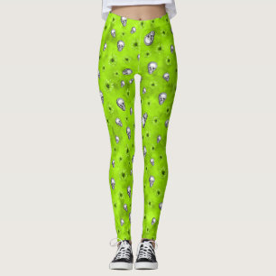 Legging Caveiras Verdes e Série Girassol Design 1
