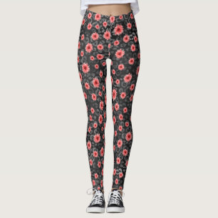 Legging Caveiras Vermelhas e Série de Girassóis Design 2