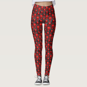 Legging Caveiras Vermelhas e Série Girassol Design 1