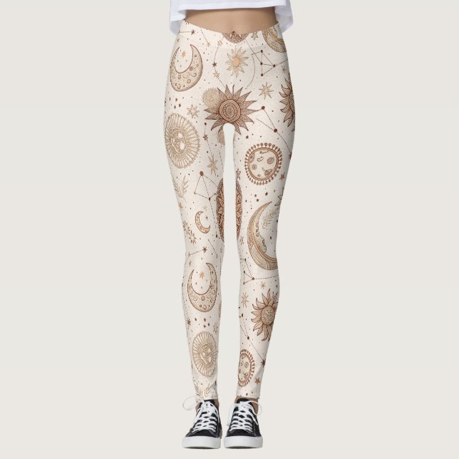 Legging Celestial Botanical Pattern (2) (Frente)