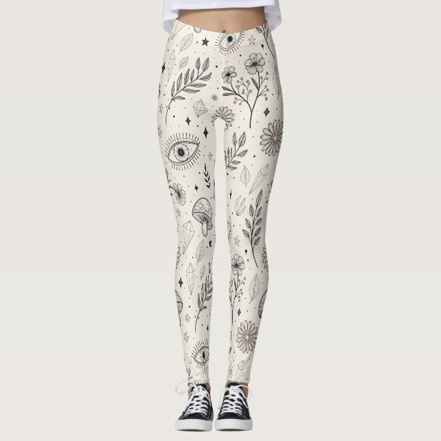 Legging Celestial Botanical Pattern (3) (Frente)