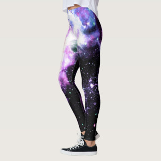 Legging Celestial Fireworks Purple Sparkle