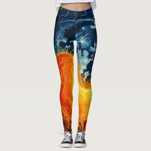 Legging Celestial Yin Yang Art
