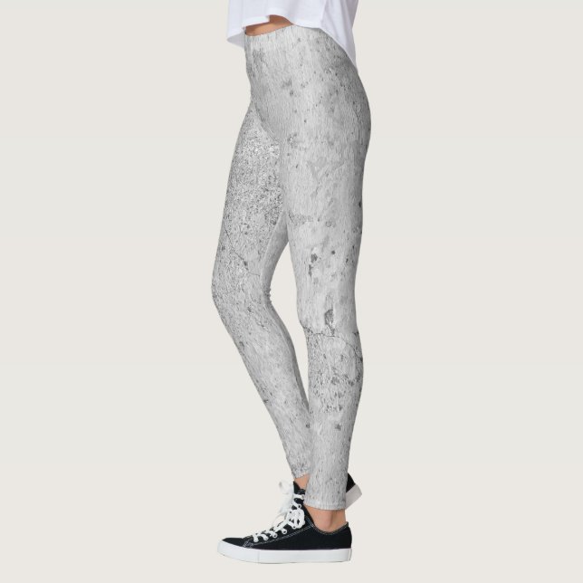 Legging Cement Faux Concrete Masonry Engraçado (Esquerda)