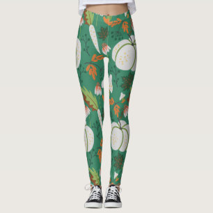 Legging Cenouras e cogumelos sem costura sob a forma de pu