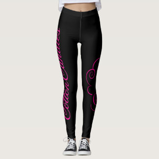 Legging Centímetro cúbico do texto das caneleiras e o