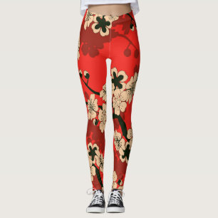 Legging Central de Cereja Japonesa: Na moda