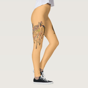 Legging Cercador de Sonhos da Baleia Kokopelli Nativo Amer