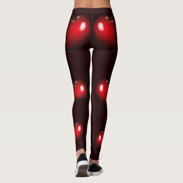 Legging Cerejas Doce - Vermelho Escuro (Verso)