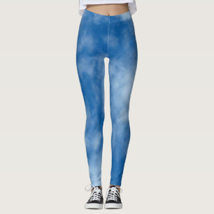 Legging Céu Azul com Fotografia Natural das Nuvens