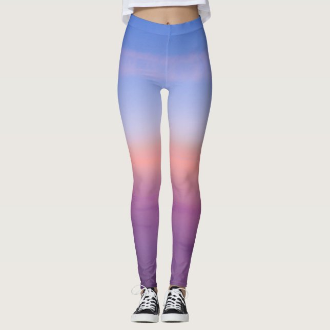 Legging Céu da lavanda "Vivo-" em caneleiras (Frente)
