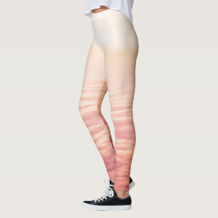 Legging Céu das Nuvens Fluffy Cor-de-Rosa Laranja