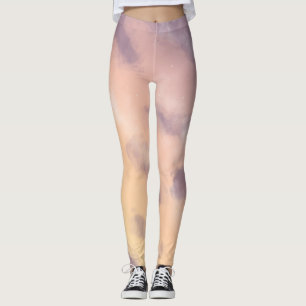 Legging Céu do Sol da Manhã Brilhante com Nuvens
