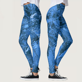 Legging Céu e Mar Azul Mármore