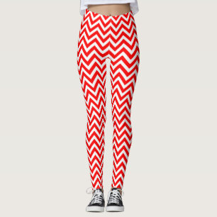 Legging Cevon de tamanho pequeno vermelho e branco