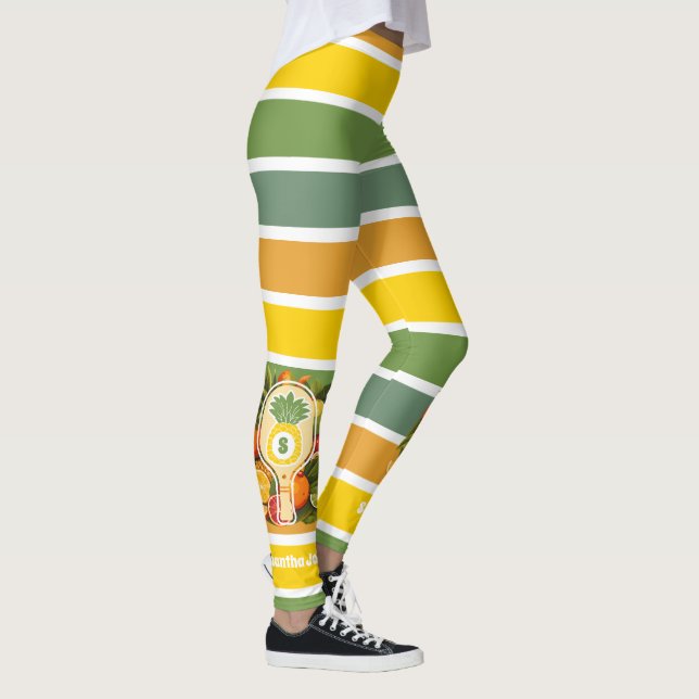 Legging Chá de Noiva de Tênis de Praia Tropical Retrô com  (Direita)