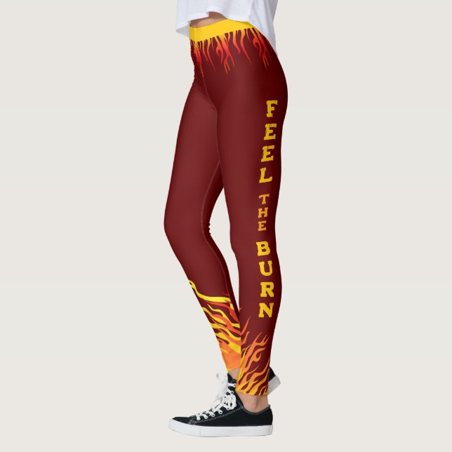 Legging Chama com seu nome em CAPITAIS no DARK RED (Esquerda)