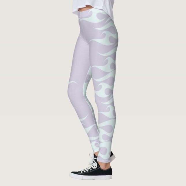 Legging Chamas de pinta e Lavanda de Pastel (Esquerda)