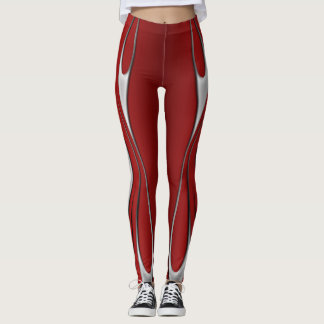 Legging Chamas Prateadas, Chamas, Chamas Vermelhas, Chamas