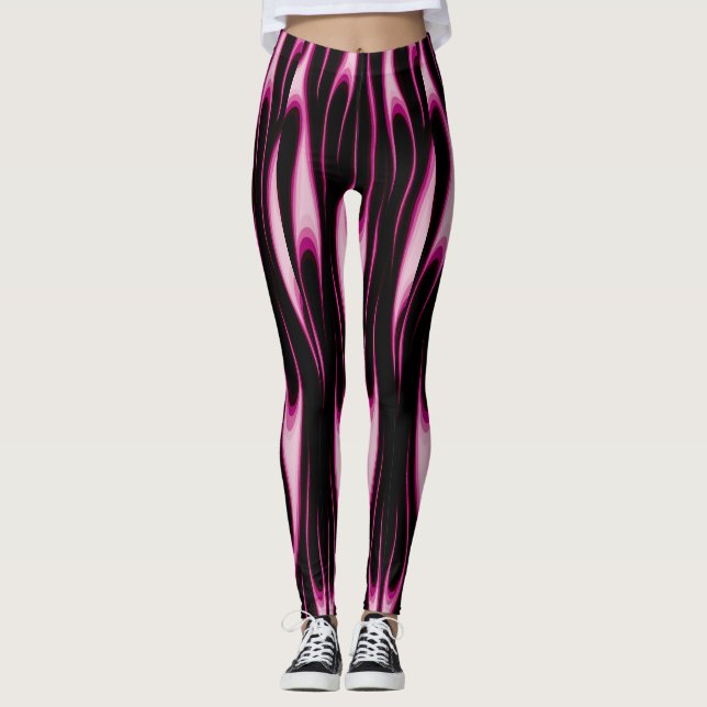 Legging Chamas Rosa Quentes (Frente)