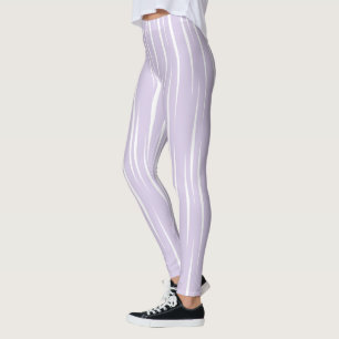 Legging Chamas únicas brancas refinadas Lilac
