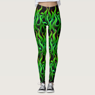 Legging Chamas Verdes Witchy Halloween