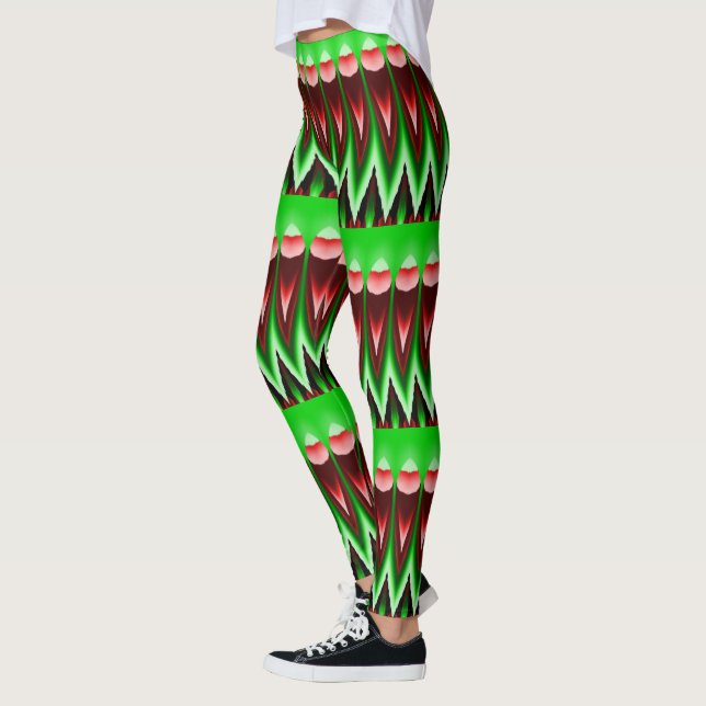 Legging Chamas Vermelhas e Verdes (Esquerda)