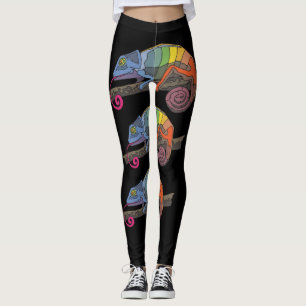 LEGGING CHAMELEON LIZARD ART YOGA PREGOS